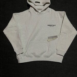 Fear of God Essentials Light Gray Hoodie